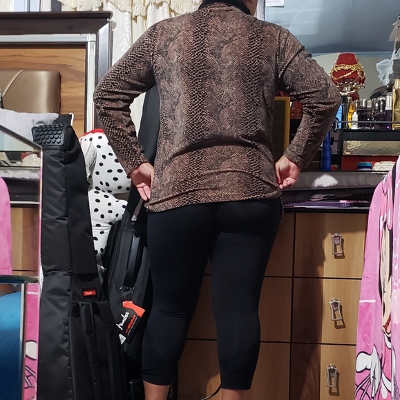 YORKHARBOR SNAKE JACKET WOMENS BROUW ZIP SZ SMALL - Picture 2 of 8